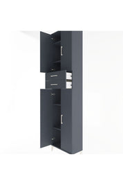 Arges Dolap 5 Raflı 2 Çekmeceli 4 Kapaklı 60x30x243 Antrasit-Antrasit