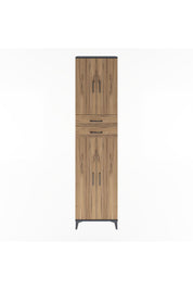 Arges Dolap 5 Raflı 2 Çekmeceli 4 Kapaklı 60x30x243 Antrasit-Çam