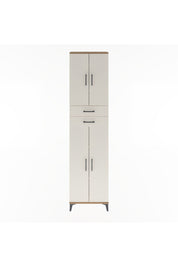 Arges Dolap 5 Raflı 2 Çekmeceli 4 Kapaklı 60x30x243 Çam-Aytaşı