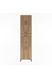 Arges Dolap 5 Raflı 2 Çekmeceli 4 Kapaklı 60x30x243 Çam-Çam