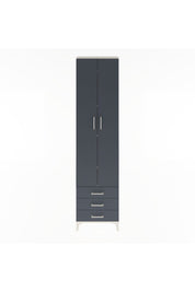 Arges Dolap 5 Raflı 3 Çekmeceli 2 Kapaklı 60x30x243 Aytaşı-Antrasit