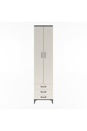 Arges Dolap 5 Raflı 3 Çekmeceli 2 Kapaklı 60x30x243 Antrasit-Aytaşı