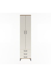 Arges Dolap 5 Raflı 3 Çekmeceli 2 Kapaklı 60x30x243 Çam-Aytaşı