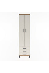 Arges Dolap 5 Raflı 3 Çekmeceli 2 Kapaklı 60x30x243