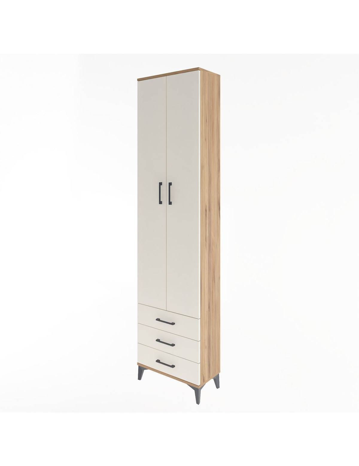 Arges Dolap 5 Raflı 3 Çekmeceli 2 Kapaklı 60x30x243 - S32M082V7A