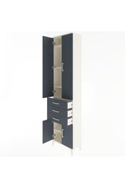 Arges Dolap 5 Raflı 3 Çekmeceli 4 Kapaklı 60x30x243 Aytaşı-Antrasit