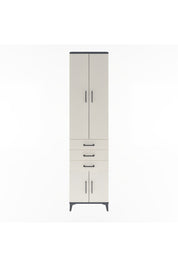 Arges Dolap 5 Raflı 3 Çekmeceli 4 Kapaklı 60x30x243 Antrasit-Aytaşı