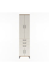 Arges Dolap 5 Raflı 3 Çekmeceli 4 Kapaklı 60x30x243