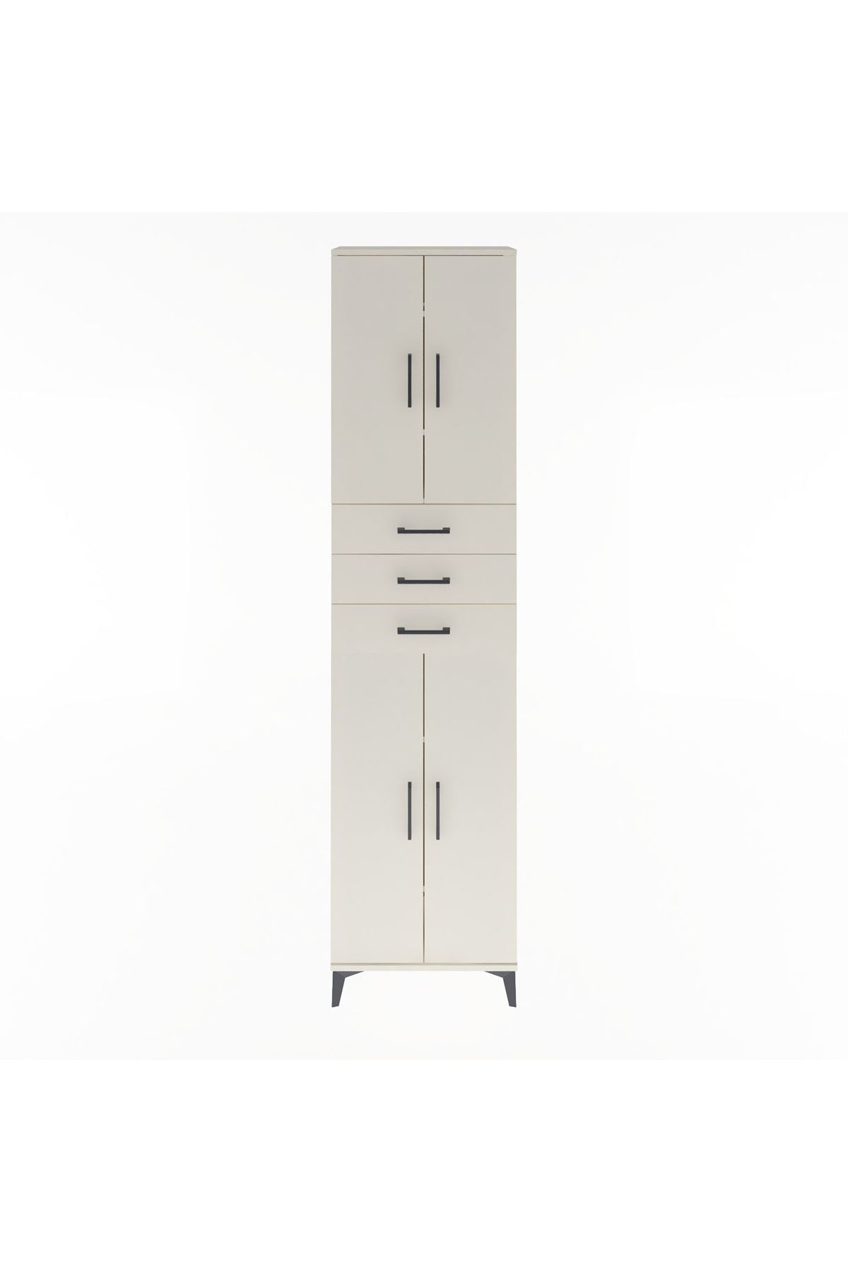 Arges Dolap 5 Raflı 3 Çekmeceli 4 Kapaklı 60x30x243 Aytaşı-Aytaşı