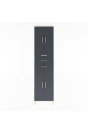 Arges Dolap 5 Raflı 3 Çekmeceli 4 Kapaklı 60x30x243 Aytaşı-Antrasit