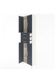 Arges Dolap 5 Raflı 3 Çekmeceli 4 Kapaklı 60x30x243 Aytaşı-Antrasit