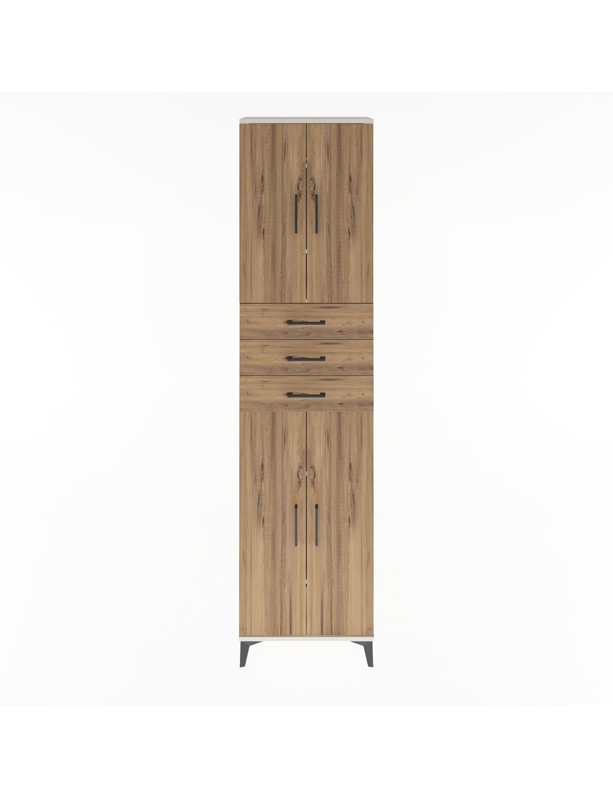 Arges Dolap 5 Raflı 3 Çekmeceli 4 Kapaklı 60x30x243 Aytaşı-Çam