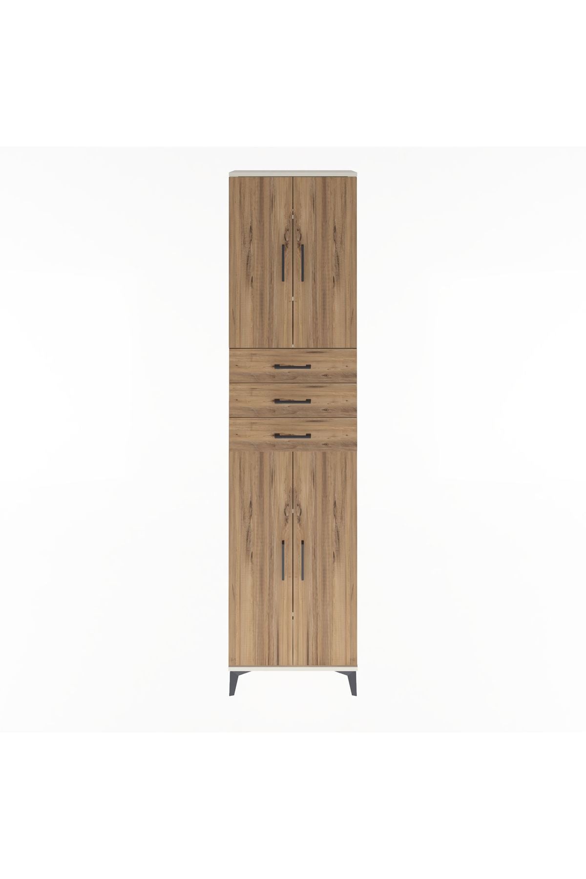 Arges Dolap 5 Raflı 3 Çekmeceli 4 Kapaklı 60x30x243 Aytaşı-Çam