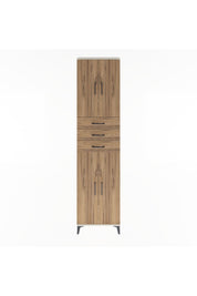 Arges Dolap 5 Raflı 3 Çekmeceli 4 Kapaklı 60x30x243 Aytaşı-Çam