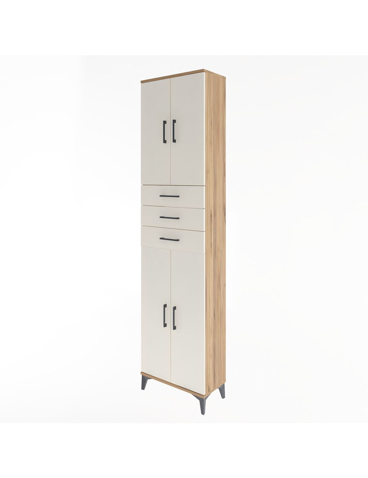 Arges Dolap 5 Raflı 3 Çekmeceli 4 Kapaklı 60x30x243 - S32M084V7A