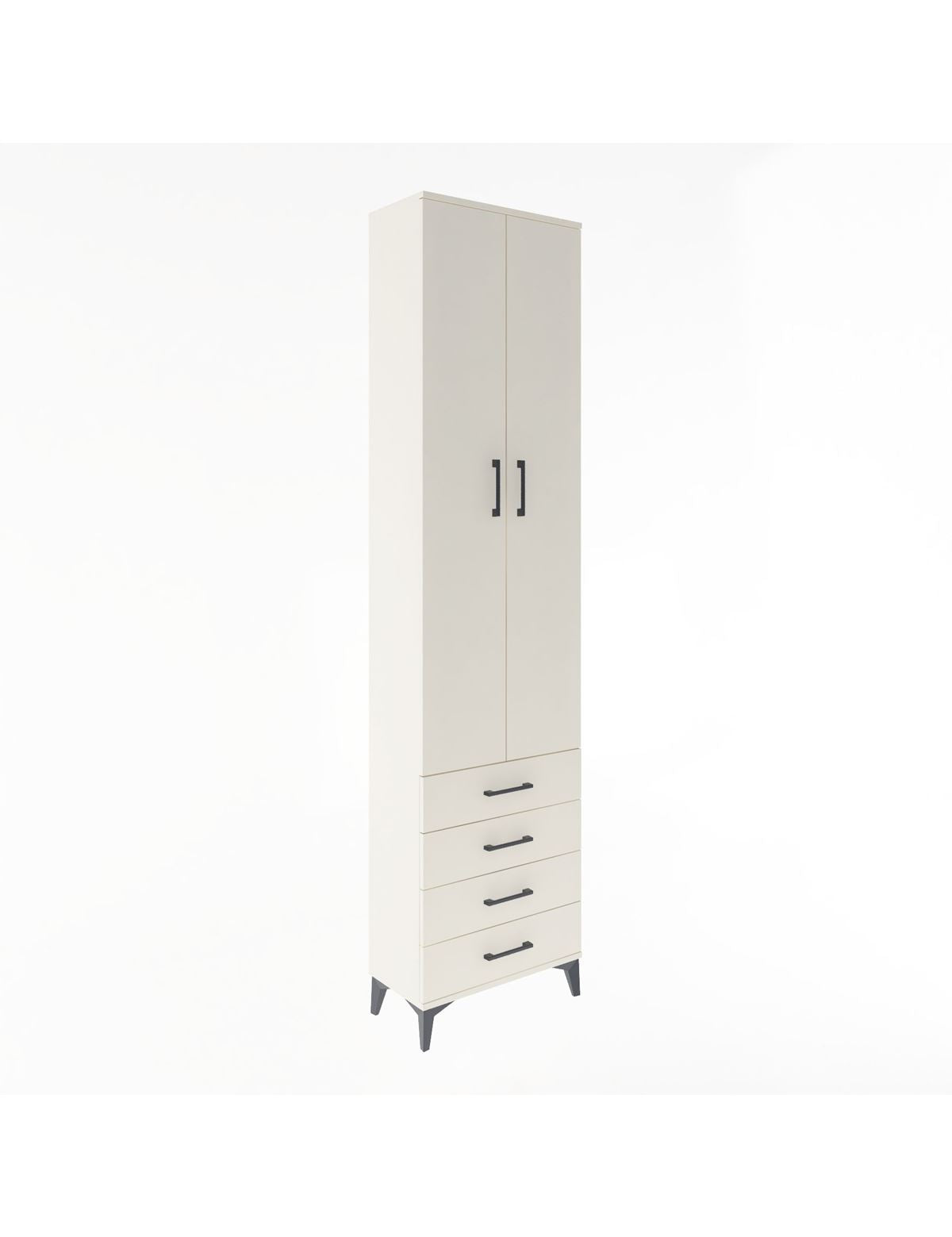 Arges Dolap 4 Raflı 4 Çekmeceli 2 Kapaklı 60x30x243 Aytaşı-Aytaşı