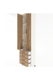 Arges Dolap 4 Raflı 4 Çekmeceli 2 Kapaklı 60x30x243 Aytaşı-Çam