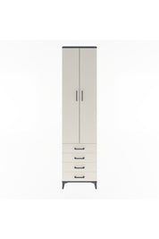 Arges Dolap 4 Raflı 4 Çekmeceli 2 Kapaklı 60x30x243 Antrasit-Aytaşı