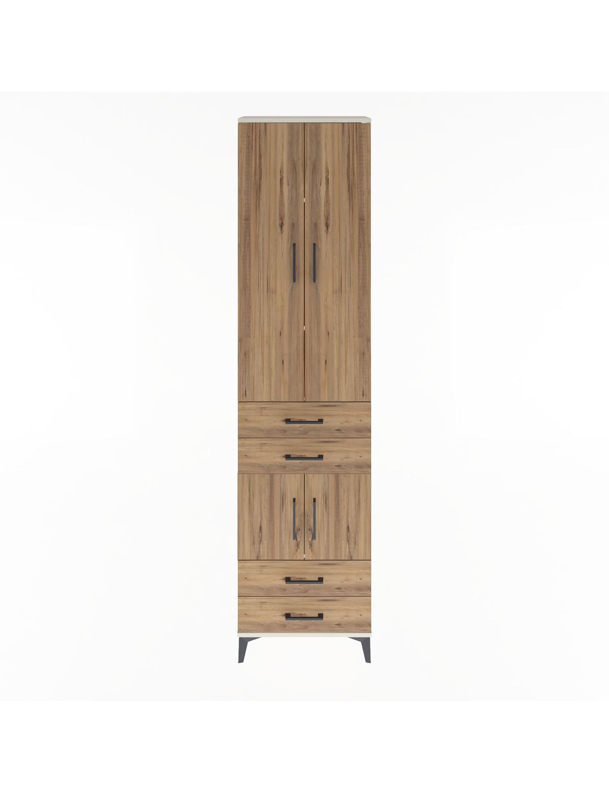 Arges Dolap 4 Raflı 4 Çekmeceli 4 Kapaklı 60x30x243 Aytaşı-Çam