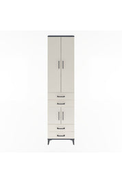 Arges Dolap 4 Raflı 4 Çekmeceli 4 Kapaklı 60x30x243 Antrasit-Aytaşı