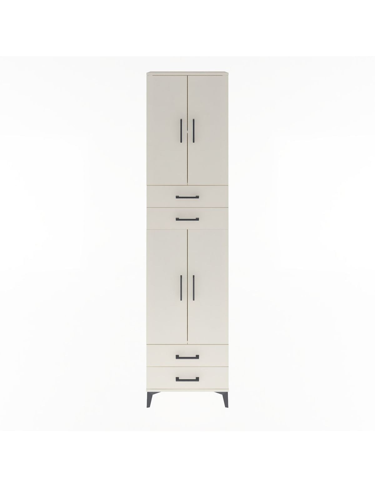 Arges Dolap 3 Raflı 4 Çekmeceli 4 Kapaklı 60x30x243 Aytaşı-Aytaşı