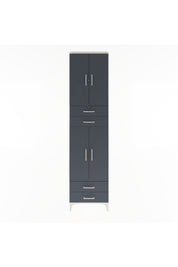 Arges Dolap 3 Raflı 4 Çekmeceli 4 Kapaklı 60x30x243 Aytaşı-Antrasit