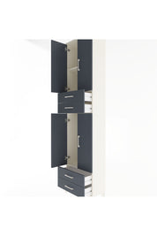 Arges Dolap 3 Raflı 4 Çekmeceli 4 Kapaklı 60x30x243 Aytaşı-Antrasit