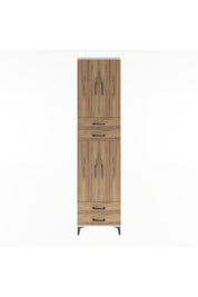 Arges Dolap 3 Raflı 4 Çekmeceli 4 Kapaklı 60x30x243 Aytaşı-Çam