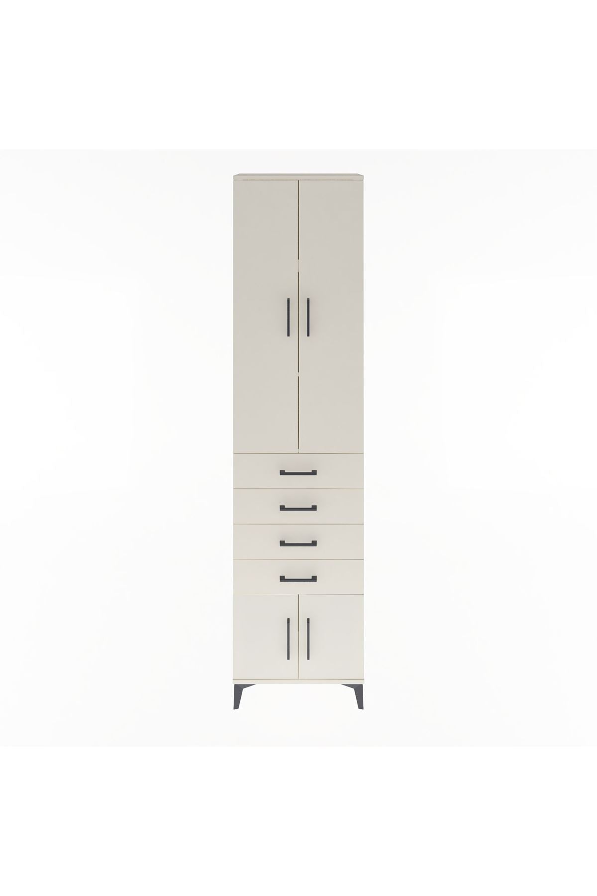 Arges Dolap 3 Raflı 4 Çekmeceli 4 Kapaklı 60x30x243 Aytaşı-Aytaşı