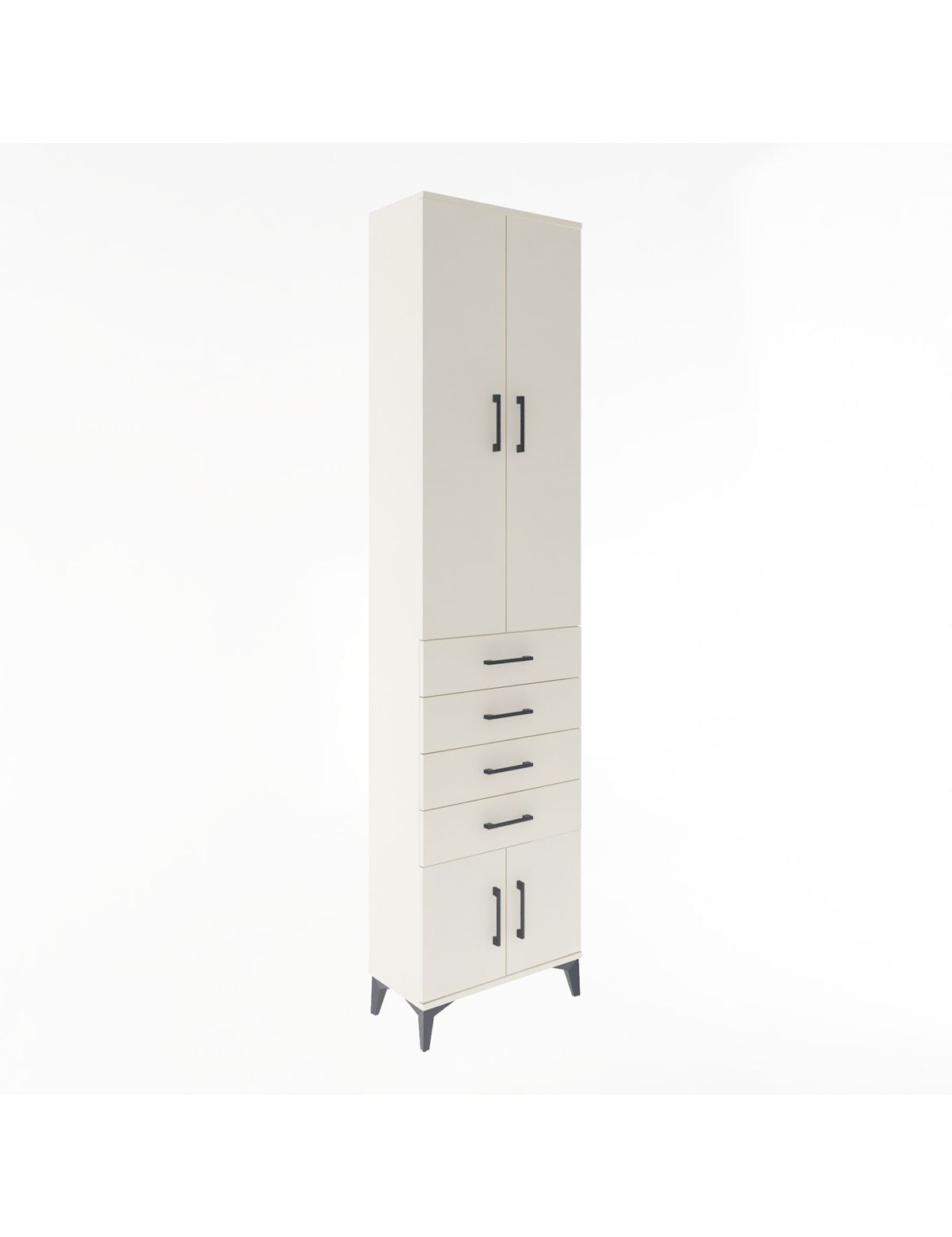 Arges Dolap 3 Raflı 4 Çekmeceli 4 Kapaklı 60x30x243 Aytaşı-Aytaşı