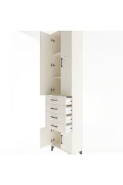 Arges Dolap 3 Raflı 4 Çekmeceli 4 Kapaklı 60x30x243 - S32M088V1A