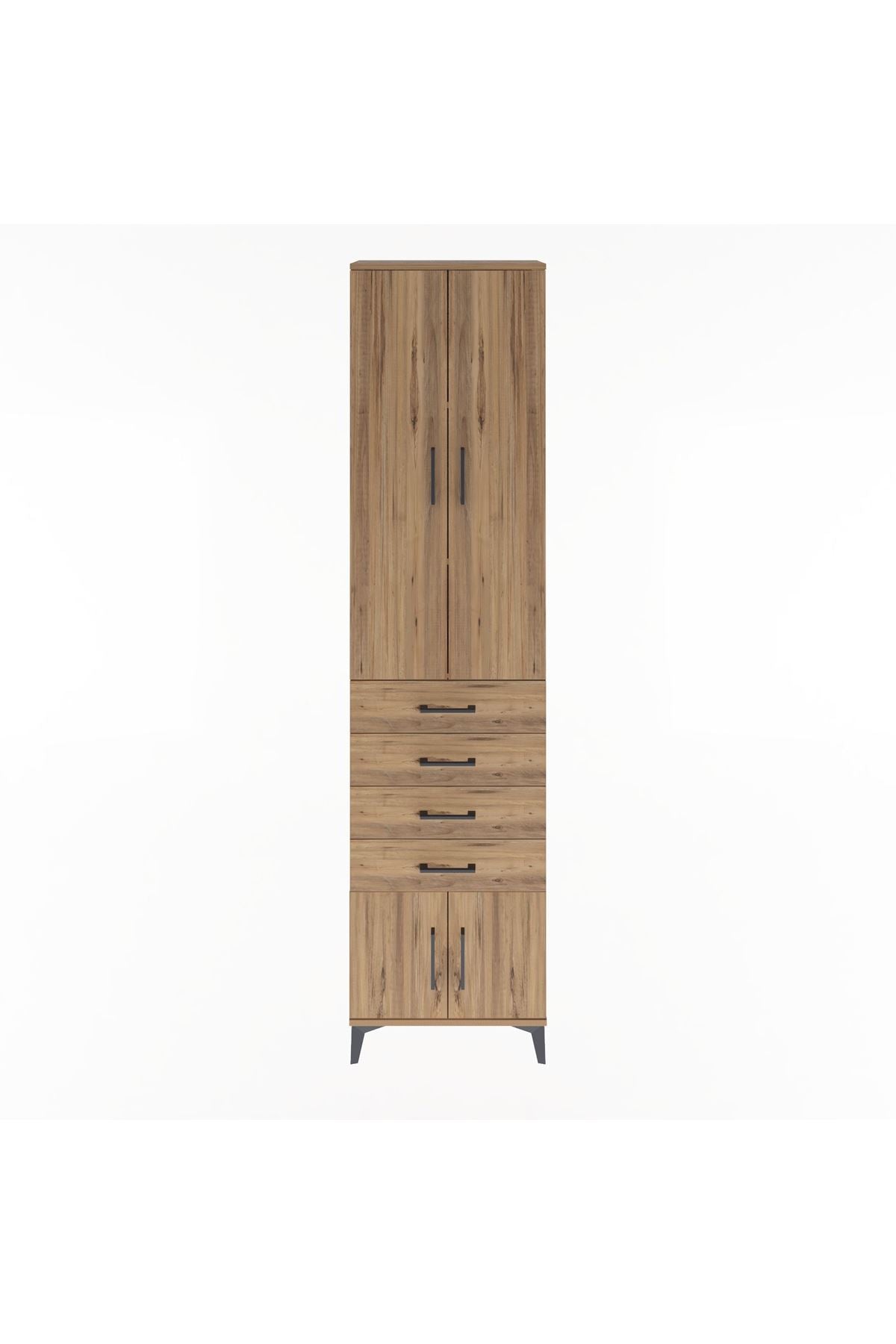 Arges Dolap 3 Raflı 4 Çekmeceli 4 Kapaklı 60x30x243 - S32M088V9A
