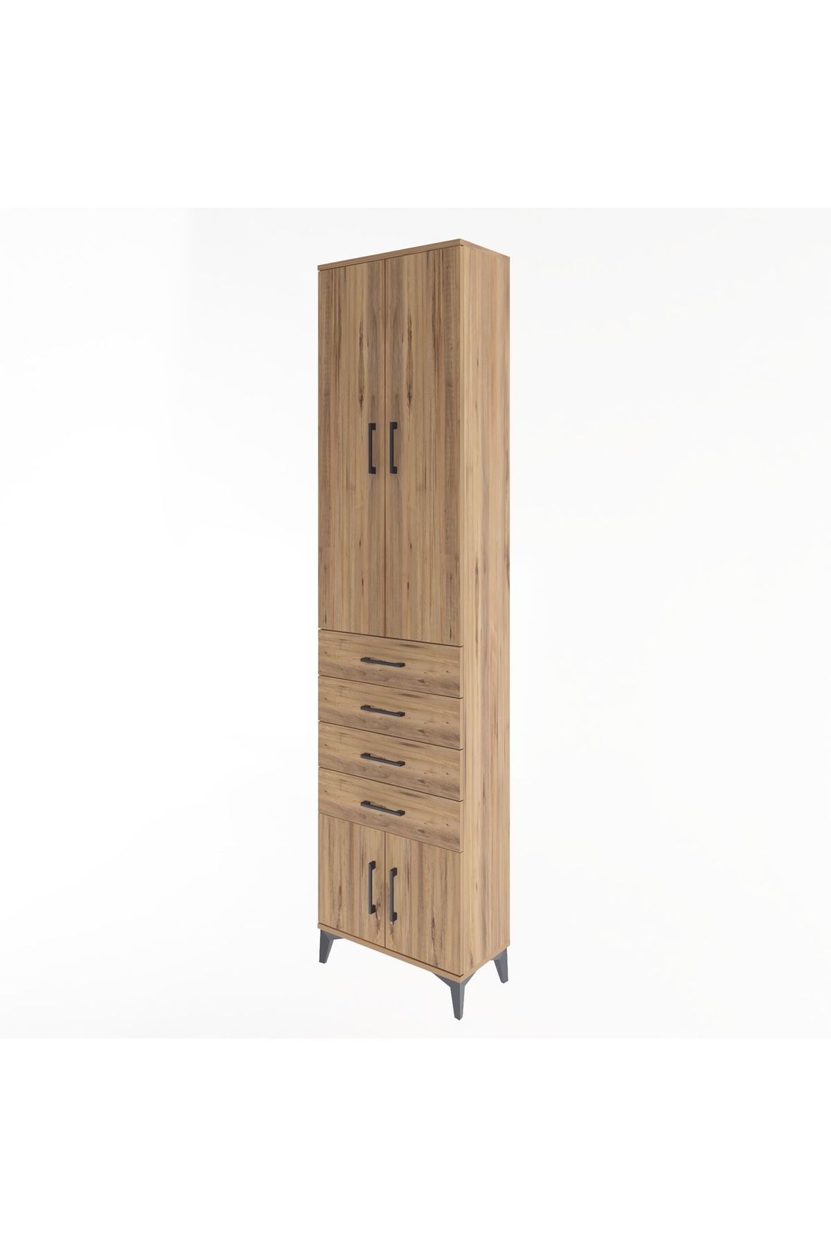 Arges Dolap 3 Raflı 4 Çekmeceli 4 Kapaklı 60x30x243 - S32M088V9A