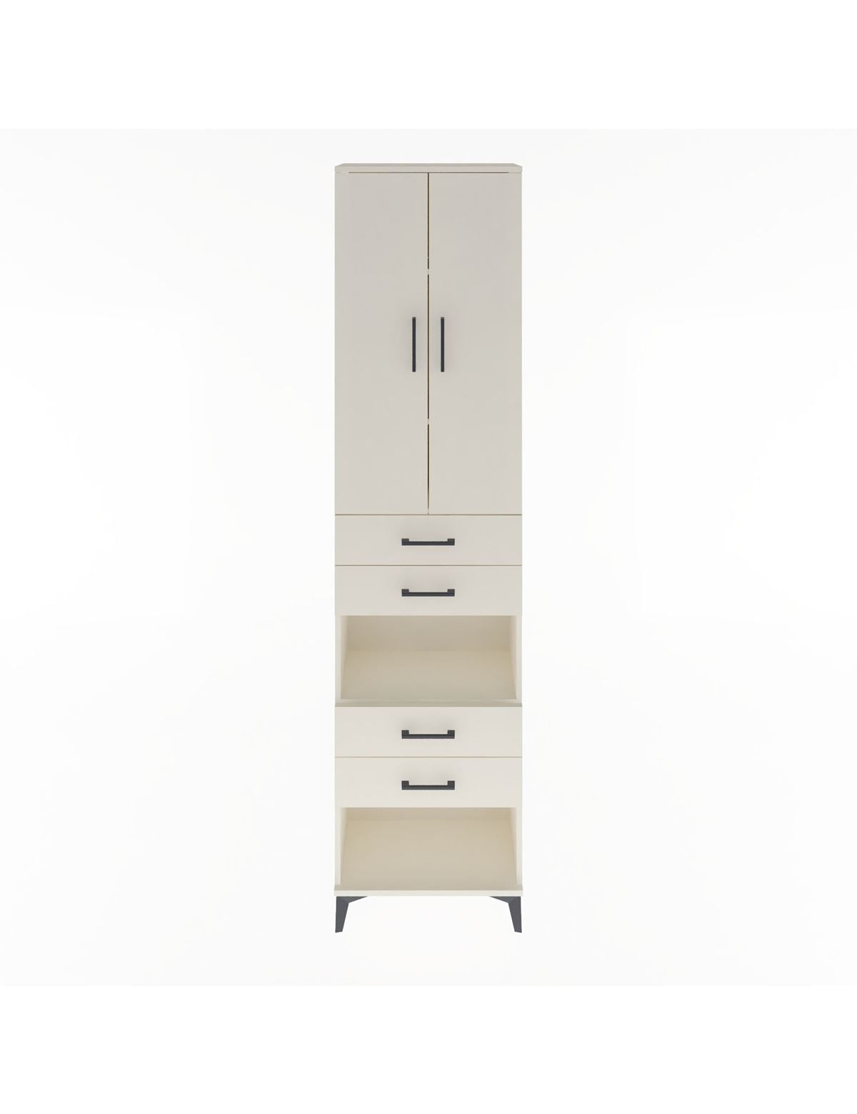 Arges Dolap 4 Raflı 4 Çekmeceli 2 Kapaklı 60x30x243 Aytaşı-Aytaşı