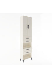 Arges Dolap 4 Raflı 4 Çekmeceli 2 Kapaklı 60x30x243 Aytaşı-Aytaşı