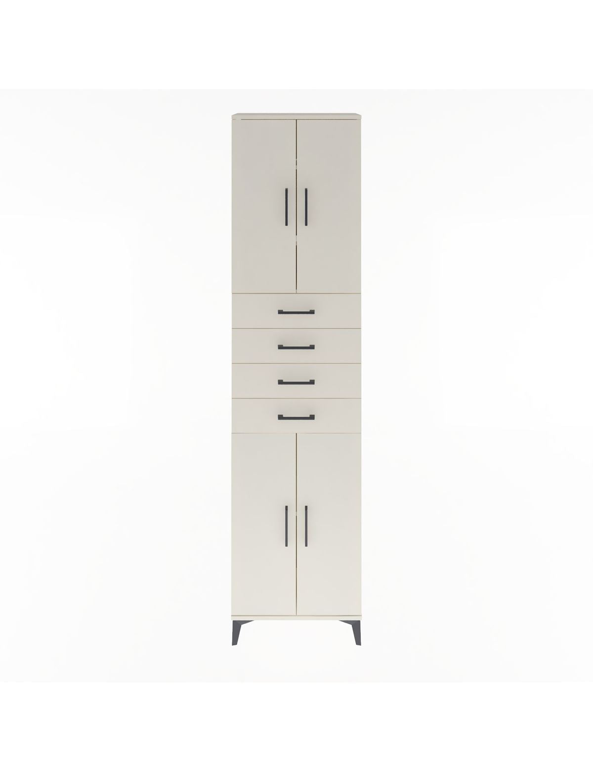 Arges Dolap 4 Raflı 4 Çekmeceli 4 Kapaklı 60x30x243 Aytaşı-Aytaşı