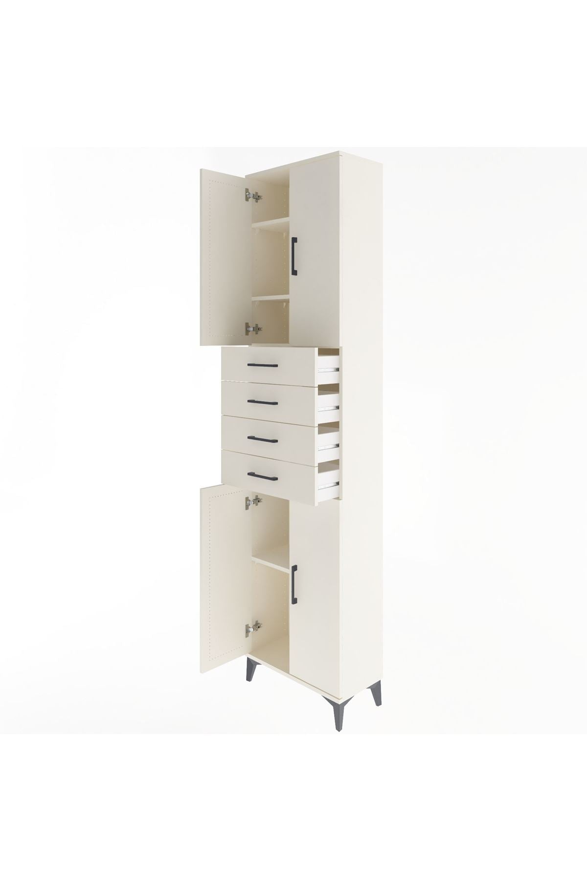 Arges Dolap 4 Raflı 4 Çekmeceli 4 Kapaklı 60x30x243 - S32M090V1A