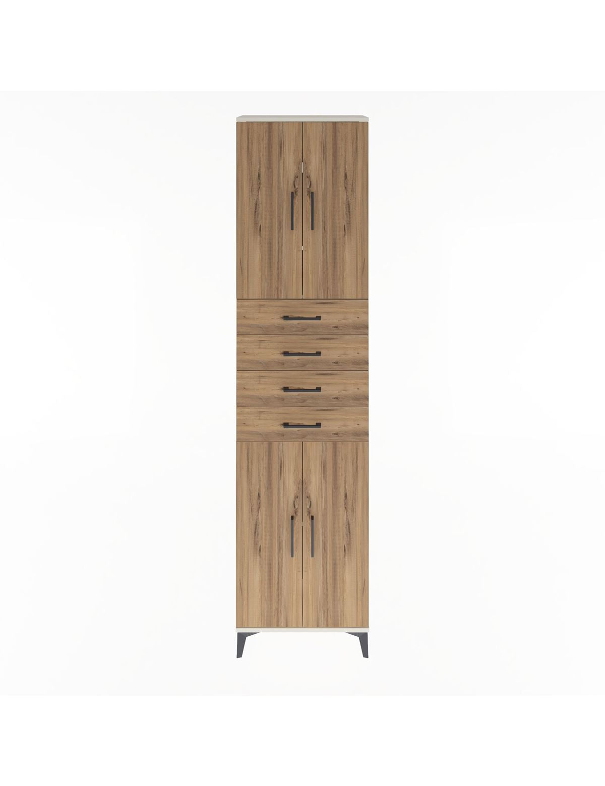 Arges Dolap 4 Raflı 4 Çekmeceli 4 Kapaklı 60x30x243 Aytaşı-Çam