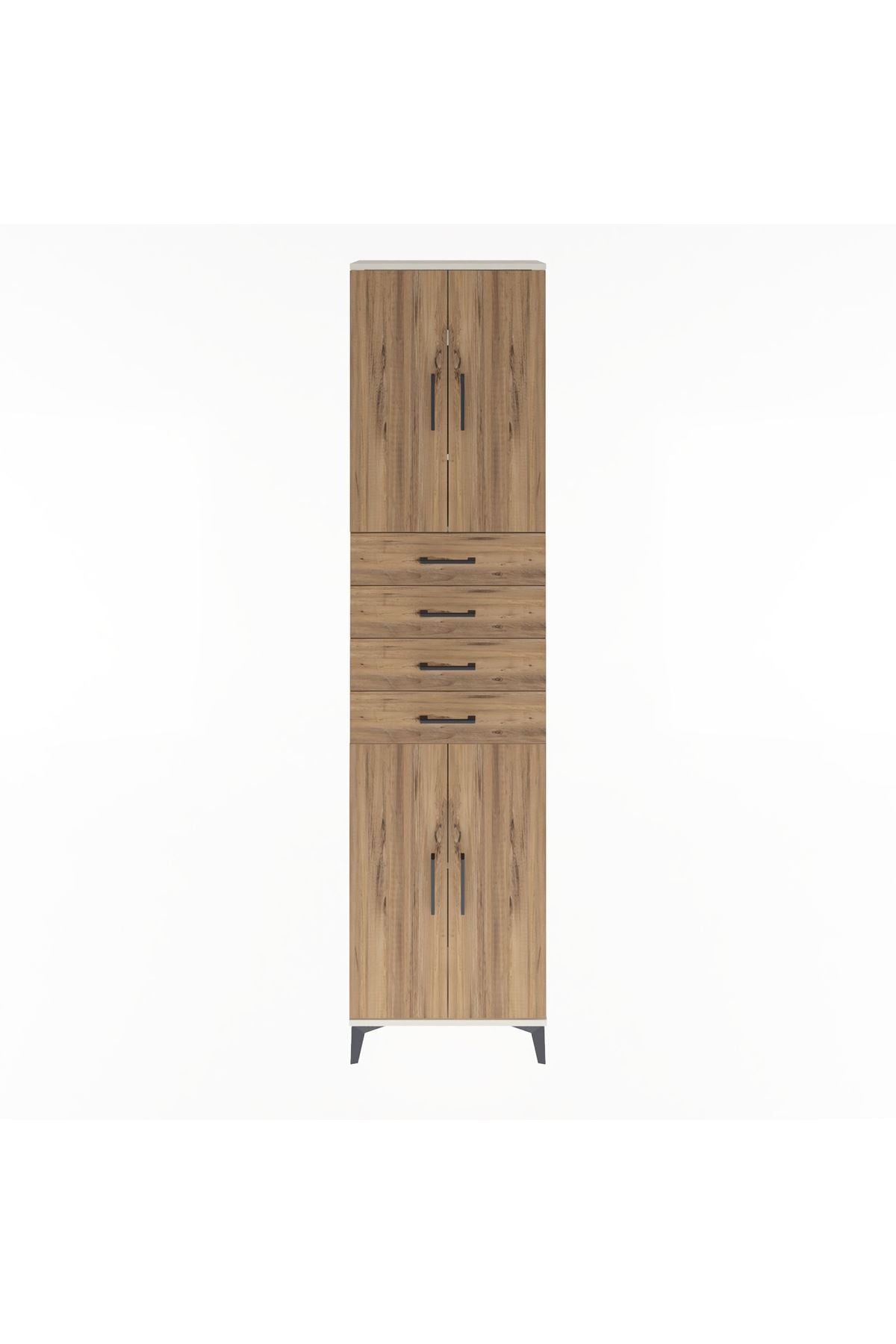 Arges Dolap 4 Raflı 4 Çekmeceli 4 Kapaklı 60x30x243 Aytaşı-Çam