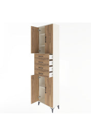 Arges Dolap 4 Raflı 4 Çekmeceli 4 Kapaklı 60x30x243 - S32M090V3A
