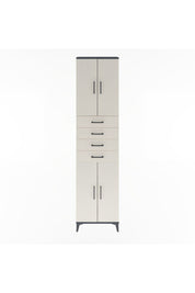 Arges Dolap 4 Raflı 4 Çekmeceli 4 Kapaklı 60x30x243 Antrasit-Aytaşı