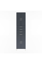 Arges Dolap 4 Raflı 4 Çekmeceli 4 Kapaklı 60x30x243 Antrasit-Antrasit