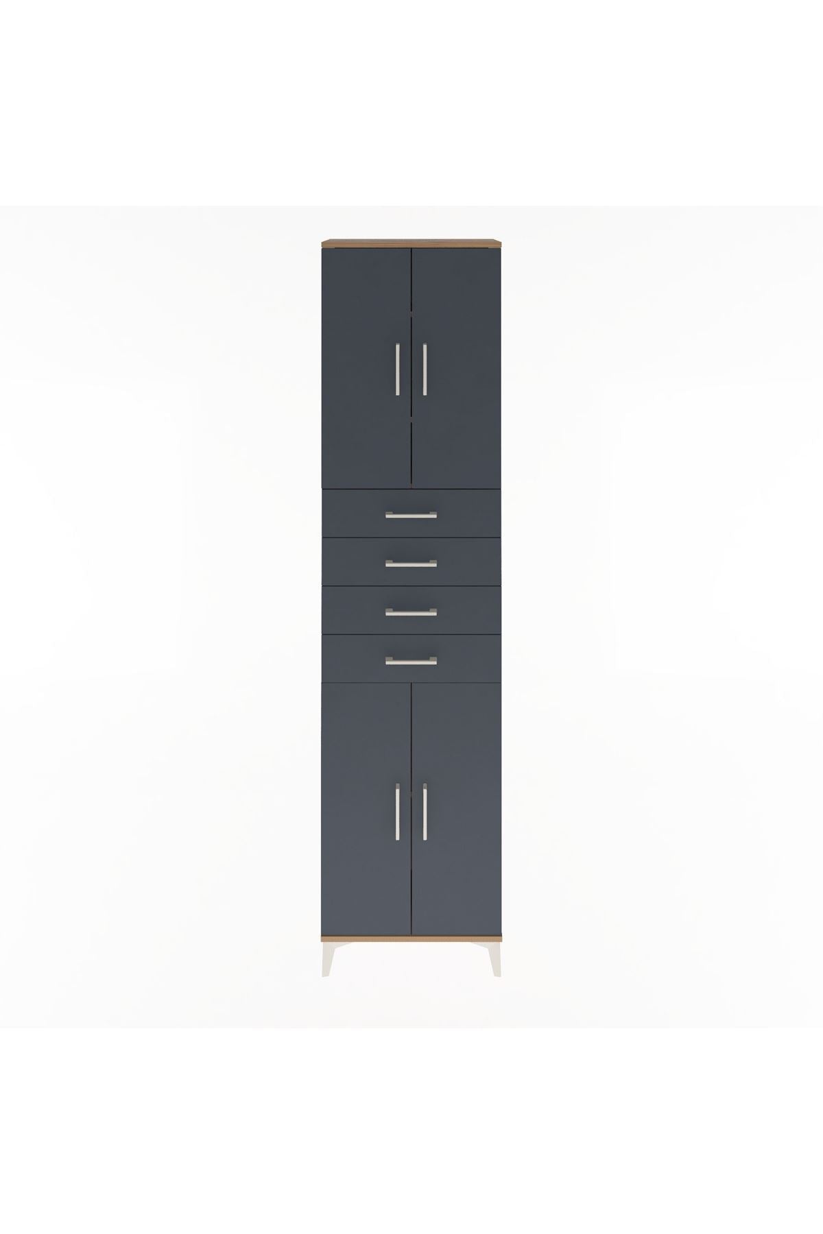 Arges Dolap 4 Raflı 4 Çekmeceli 4 Kapaklı 60x30x243 - S32M090V8A