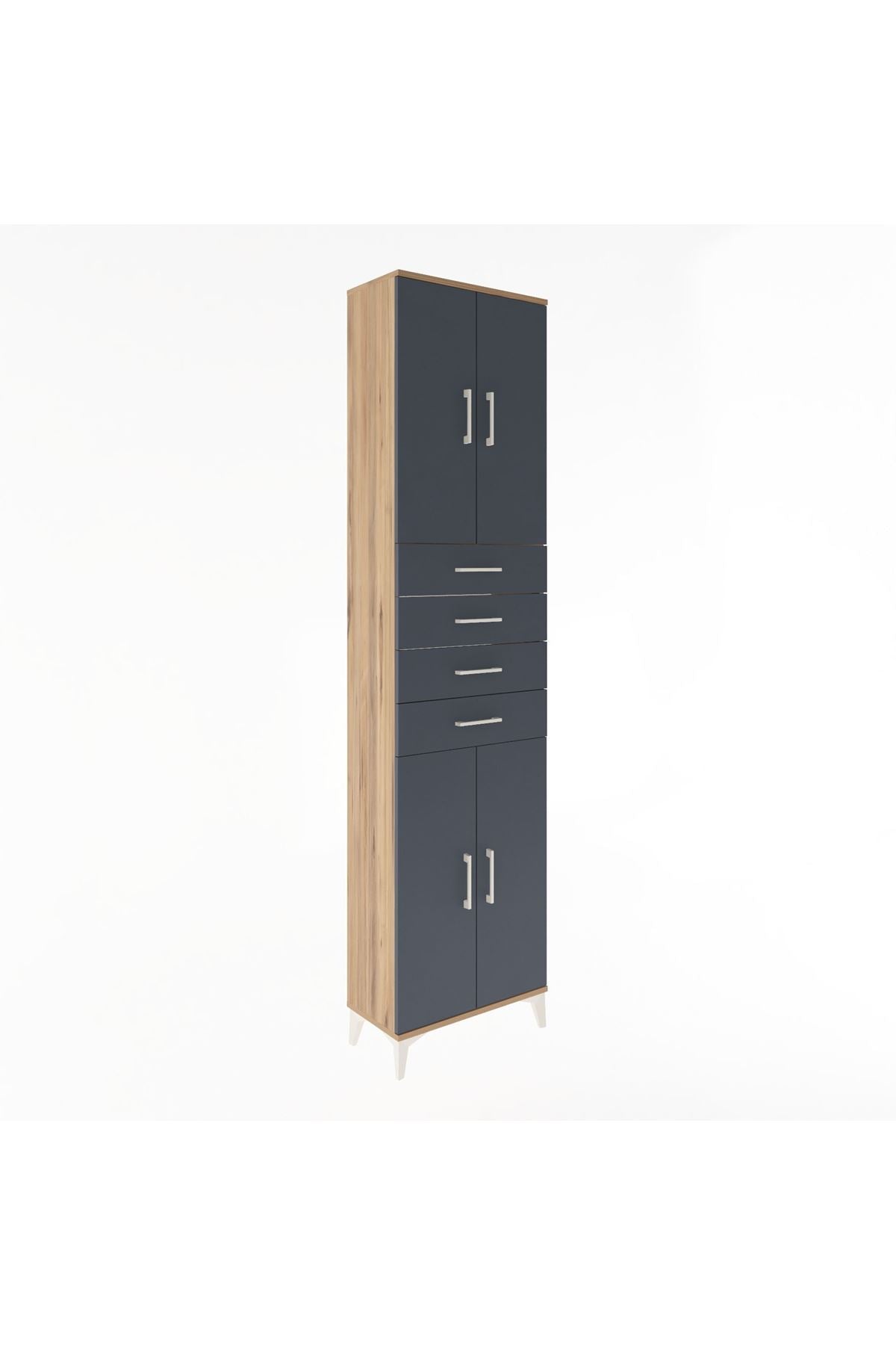 Arges Dolap 4 Raflı 4 Çekmeceli 4 Kapaklı 60x30x243 - S32M090V8A