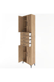 Arges Dolap 4 Raflı 4 Çekmeceli 4 Kapaklı 60x30x243 - S32M090V9A