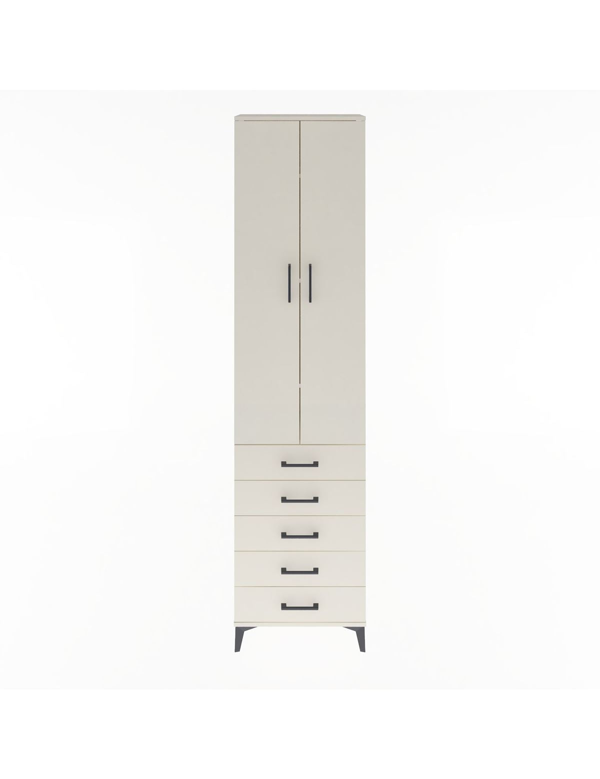 Arges Dolap 4 Raflı 5 Çekmeceli 2 Kapaklı 60x30x243 Aytaşı-Aytaşı