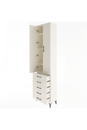 Arges Dolap 4 Raflı 5 Çekmeceli 2 Kapaklı 60x30x243 Aytaşı-Aytaşı