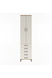 Arges Dolap 4 Raflı 5 Çekmeceli 2 Kapaklı 60x30x243 Çam-Aytaşı