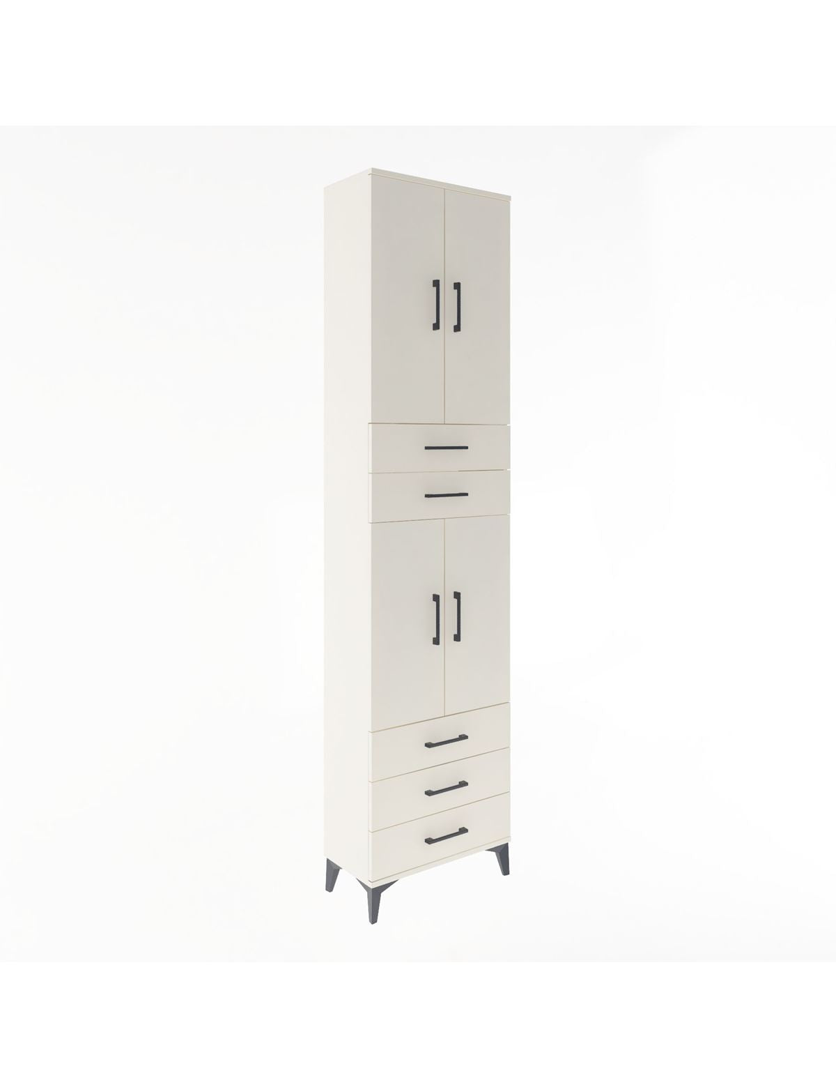 Arges Dolap 5 Raflı 5 Çekmeceli 4 Kapaklı 60x30x243 Aytaşı-Aytaşı