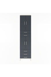 Arges Dolap 5 Raflı 5 Çekmeceli 4 Kapaklı 60x30x243 Aytaşı-Antrasit